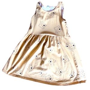 Girls H&M 5T/6 YRS Yellow Bunny DRESS